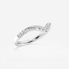 GWA066 - Additional Image 1 for  1/4 ctw Round Lab Grown Diamond Ribbon Curve Stackable Ring