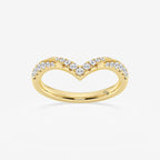 GWA066 - product video for 1/4 ctw Round Lab Grown Diamond Ribbon Curve Stackable Ring