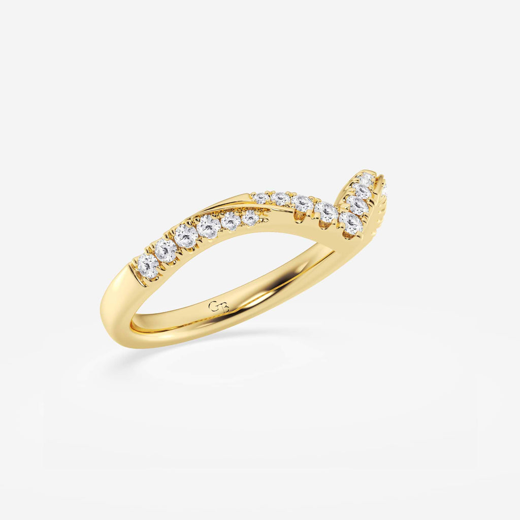 GWA066 - Additional Image 1 for  1/4 ctw Round Lab Grown Diamond Ribbon Curve Stackable Ring