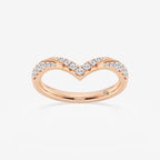 GWA066 - product video for 1/4 ctw Round Lab Grown Diamond Ribbon Curve Stackable Ring
