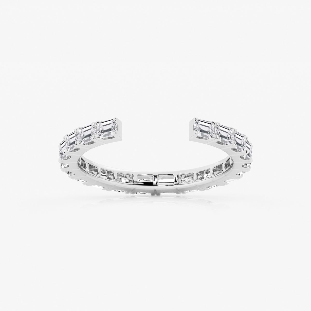 GWA067 - 1 ctw Emerald Lab Grown Diamond East-West Nesting Eternity Wedding Band