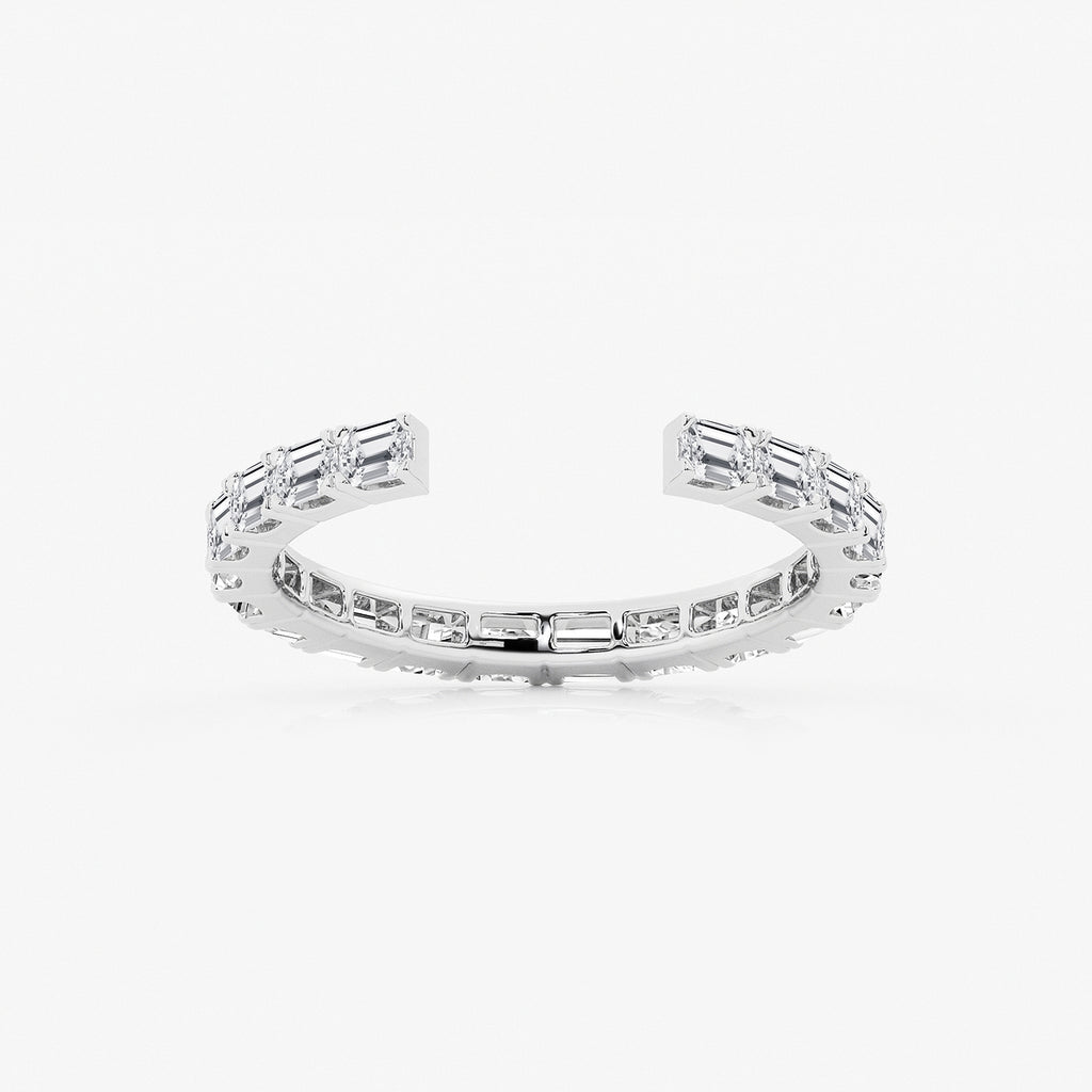 GWA067 - product video for 1 ctw Emerald Lab Grown Diamond East-West Nesting Eternity Wedding Band