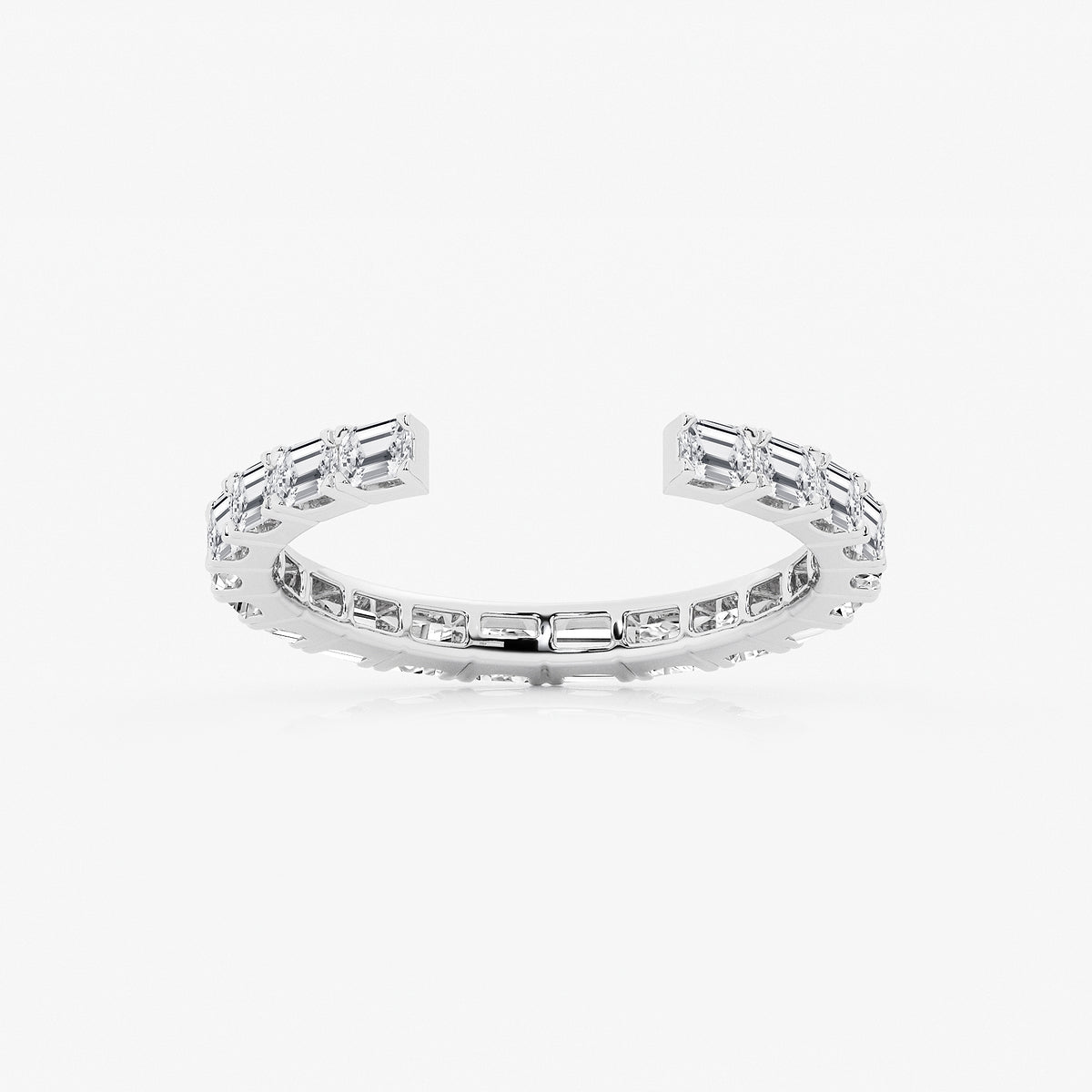 GWA067 - product video for 1 ctw Emerald Lab Grown Diamond East-West Nesting Eternity Wedding Band