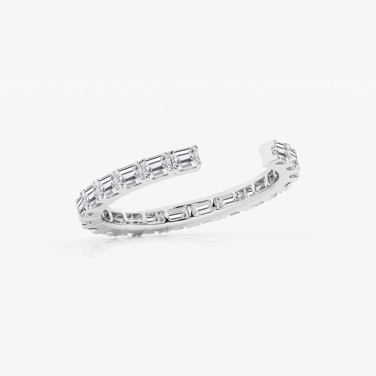 GWA067 - Additional Image 1 for  1 ctw Emerald Lab Grown Diamond East-West Nesting Eternity Wedding Band