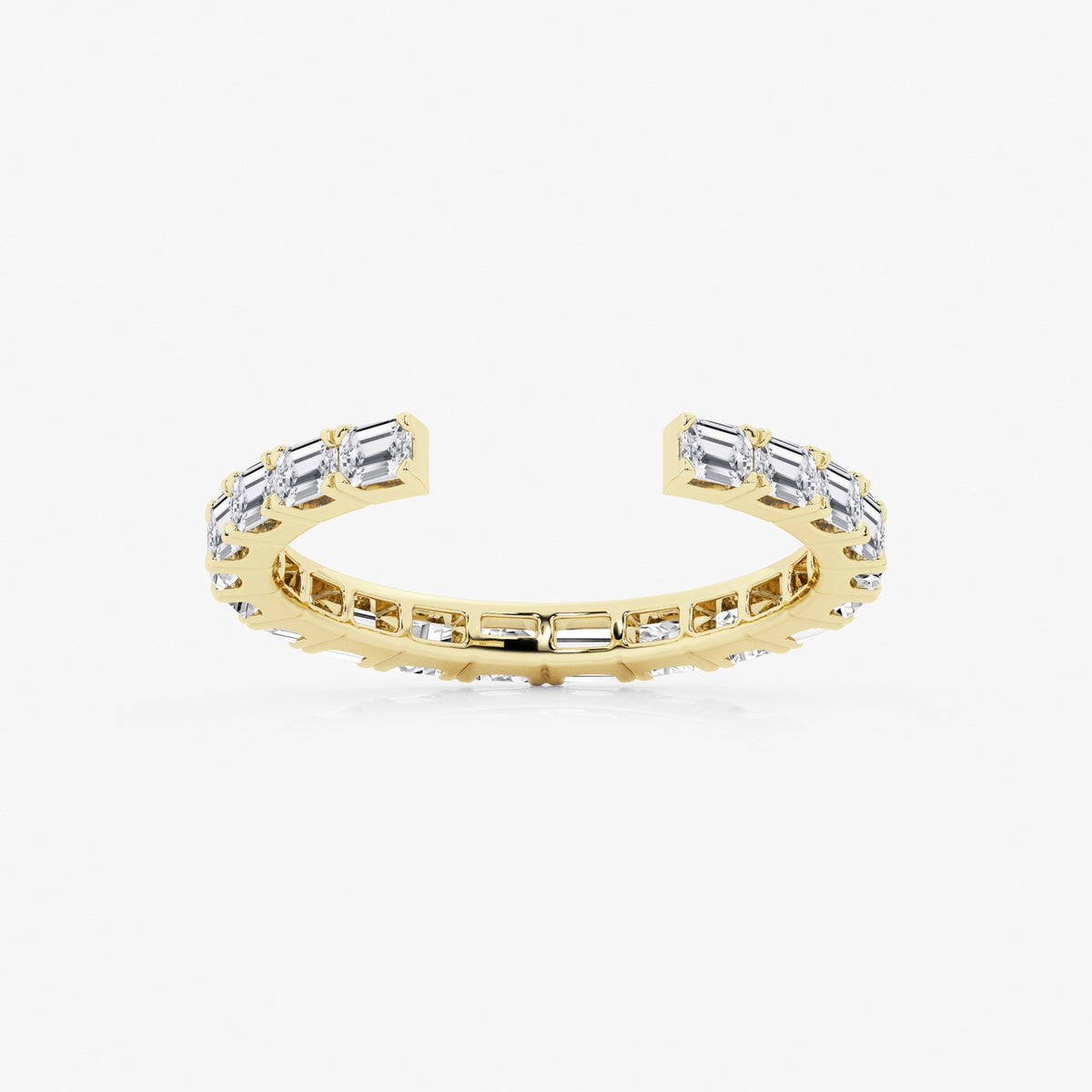 GWA067 - 1 ctw Emerald Lab Grown Diamond East-West Nesting Eternity Wedding Band