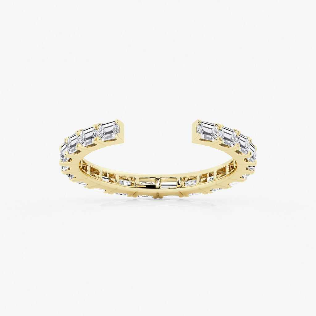 GWA067 - product video for 1 ctw Emerald Lab Grown Diamond East-West Nesting Eternity Wedding Band