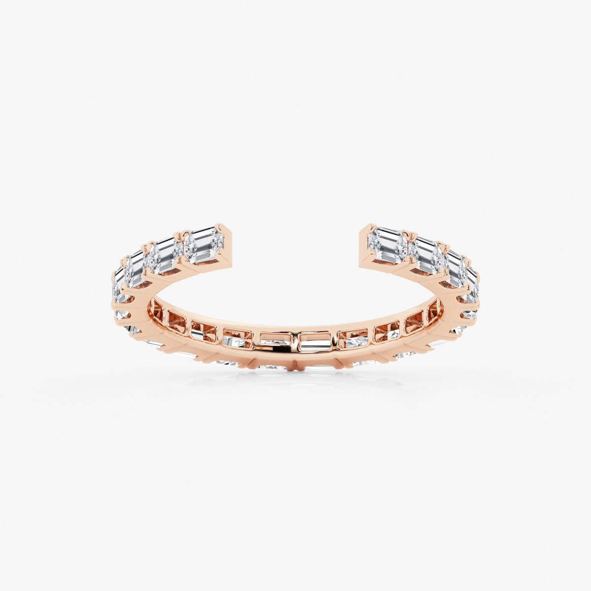 GWA067 - 1 ctw Emerald Lab Grown Diamond East-West Nesting Eternity Wedding Band