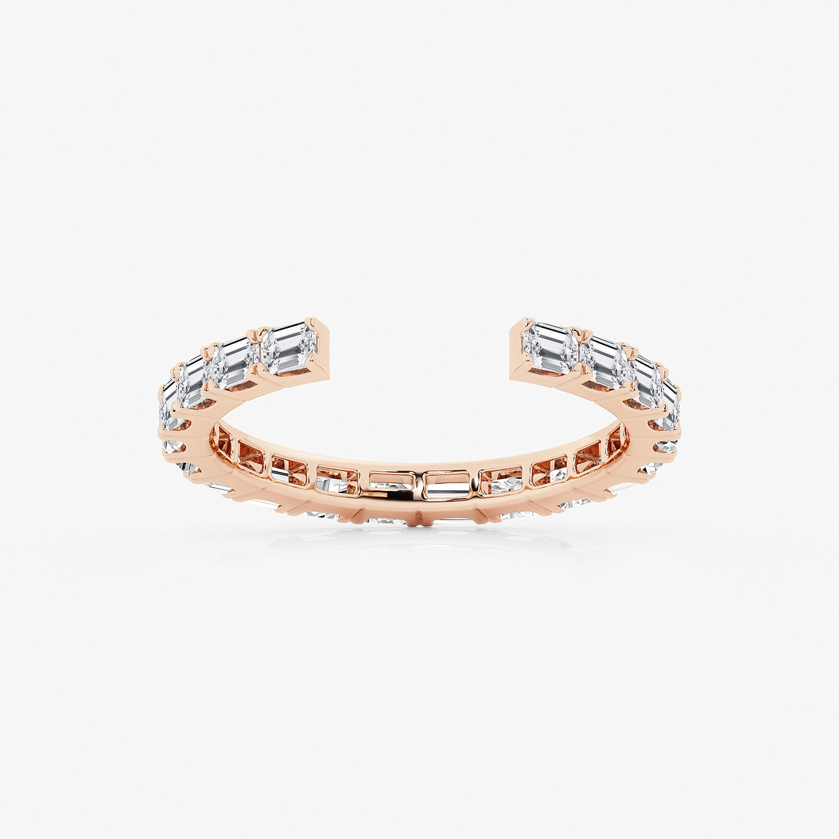 GWA067 - product video for 1 ctw Emerald Lab Grown Diamond East-West Nesting Eternity Wedding Band