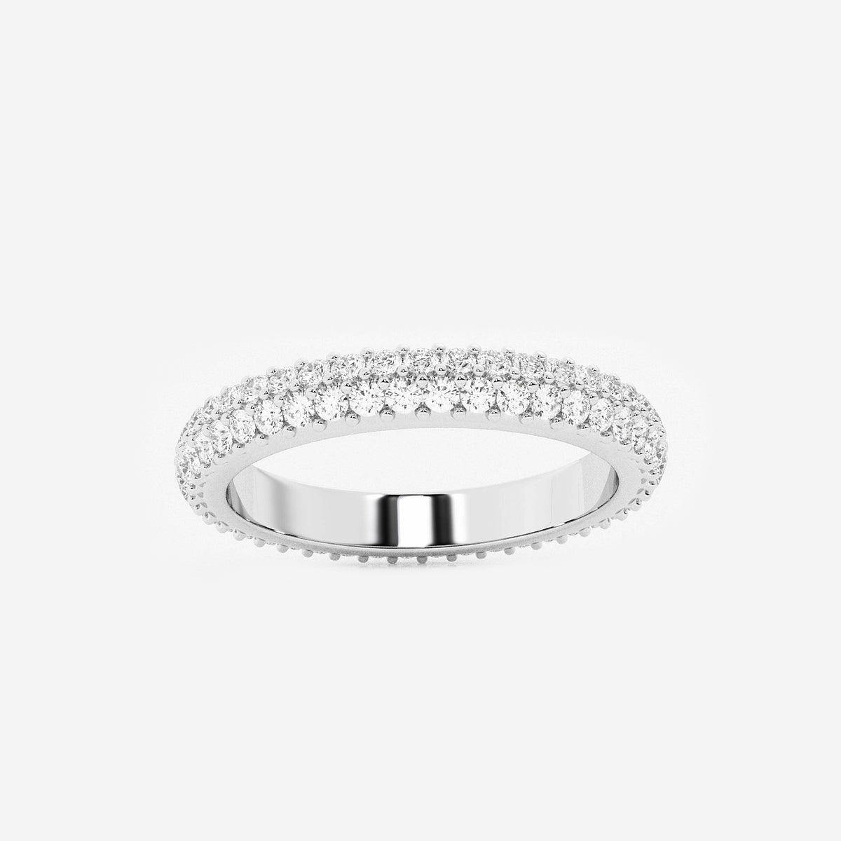GWA068 - product video for naas Ethereal 3/4 ctw Round Lab Grown Diamond Bold Eternity Band - 2.8mm Width