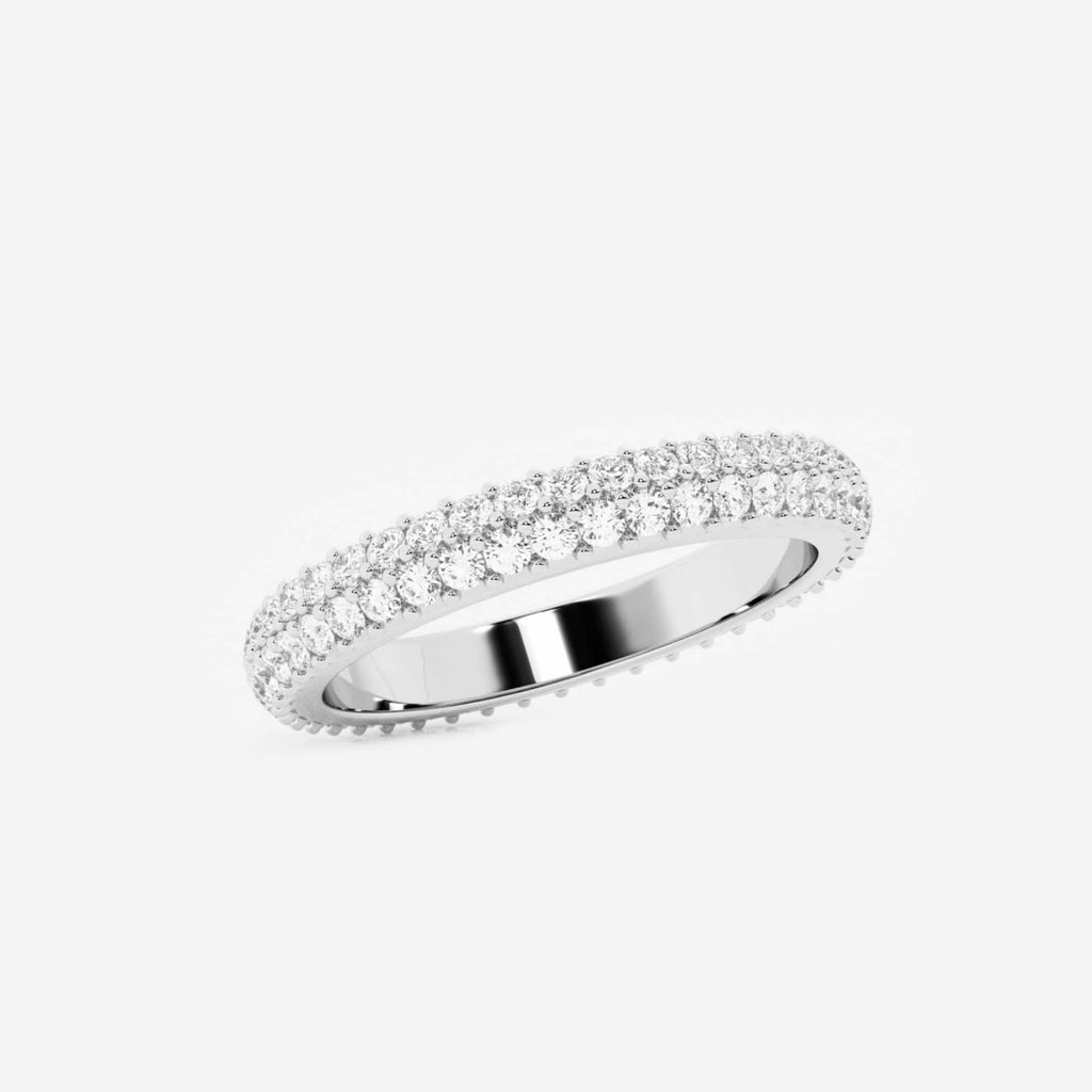 GWA068 - Additional Image 1 for  naas Ethereal 3/4 ctw Round Lab Grown Diamond Bold Eternity Band - 2.8mm Width