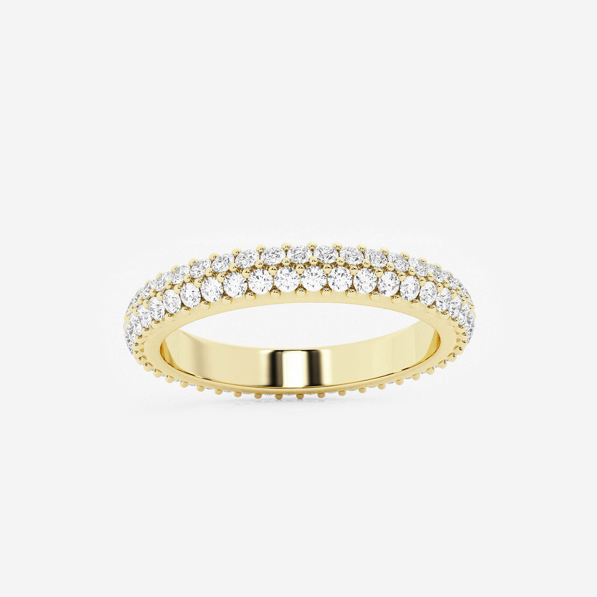 GWA068 - product video for naas Ethereal 3/4 ctw Round Lab Grown Diamond Bold Eternity Band - 2.8mm Width