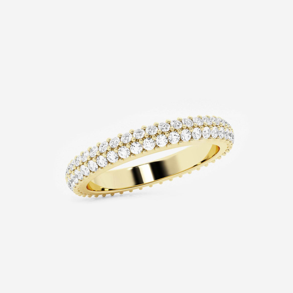 GWA068 - Additional Image 1 for  naas Ethereal 3/4 ctw Round Lab Grown Diamond Bold Eternity Band - 2.8mm Width