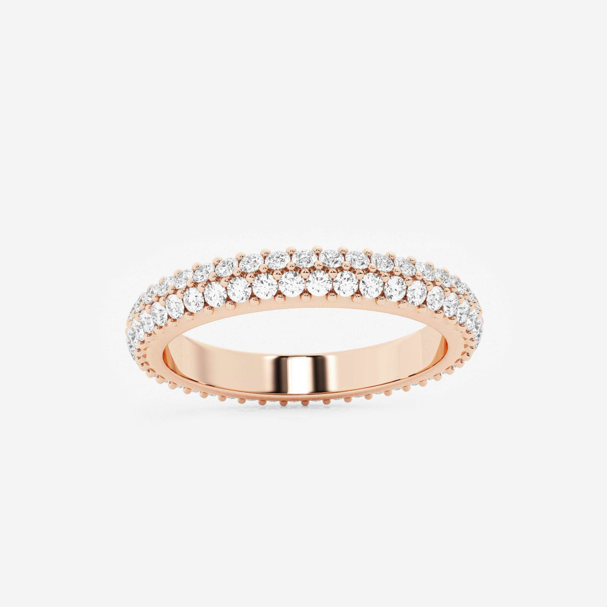 GWA068 - naas Ethereal 3/4 ctw Round Lab Grown Diamond Bold Eternity Band - 2.8mm Width