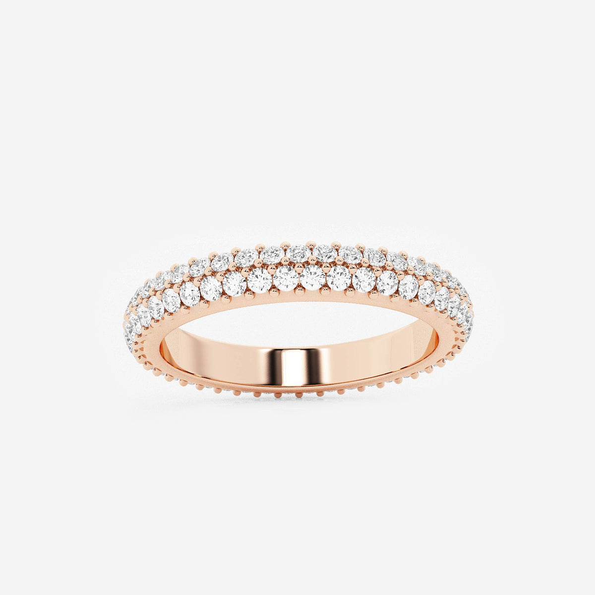 GWA068 - product video for naas Ethereal 3/4 ctw Round Lab Grown Diamond Bold Eternity Band - 2.8mm Width