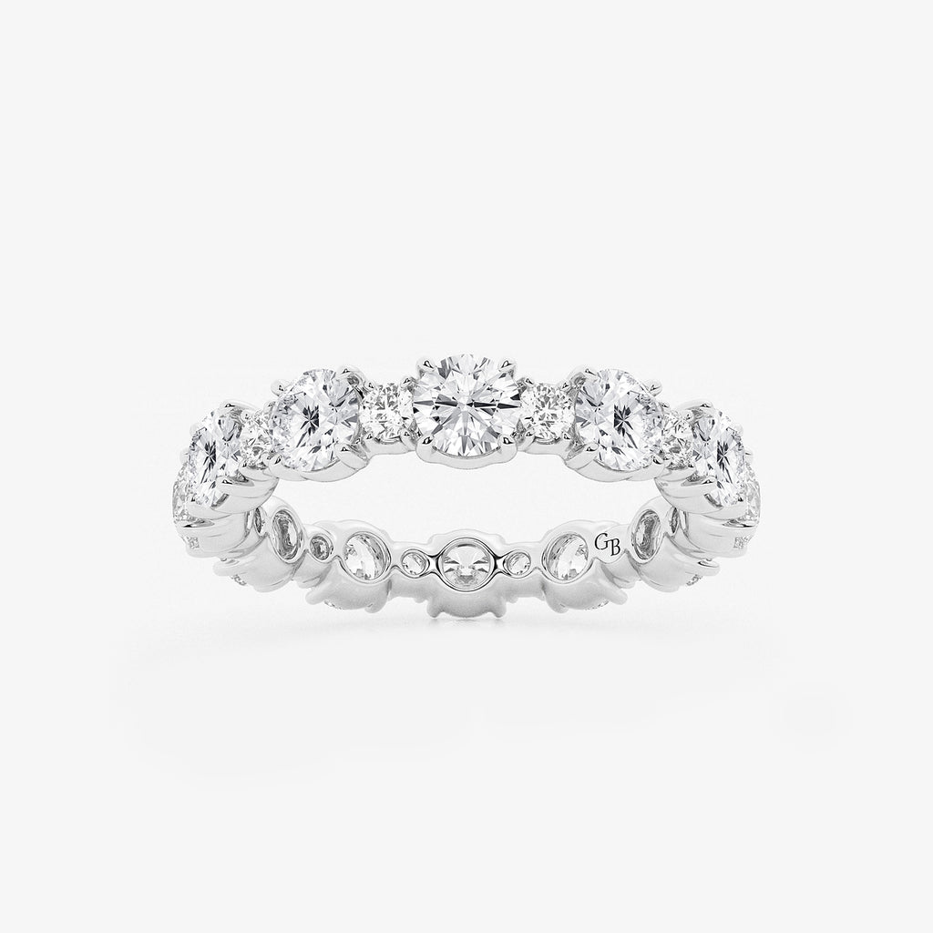 GWA069 - product video for 2 3/4 ctw Round Lab Grown Diamond Eternity Band - 3.7mm Width