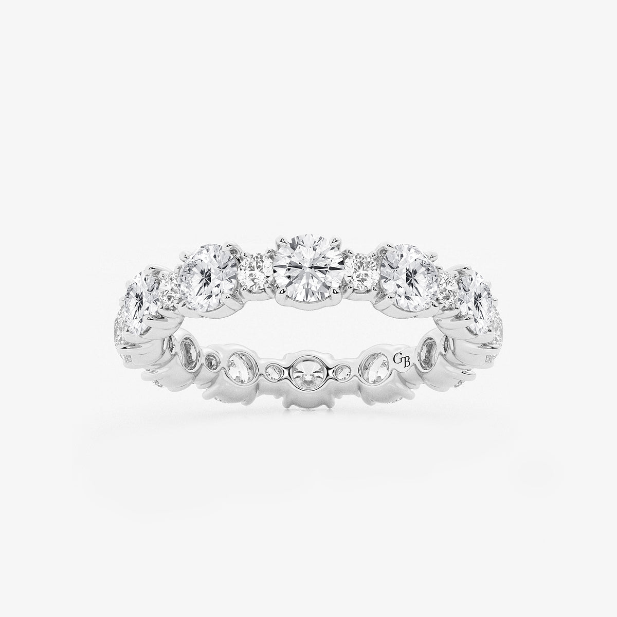 GWA069 - product video for 2 3/4 ctw Round Lab Grown Diamond Eternity Band - 3.7mm Width