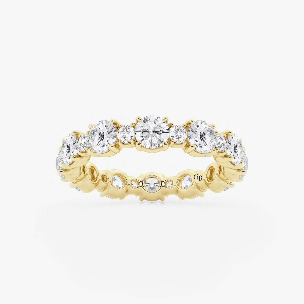 GWA069 - 2 3/4 ctw Round Lab Grown Diamond Eternity Band - 3.7mm Width