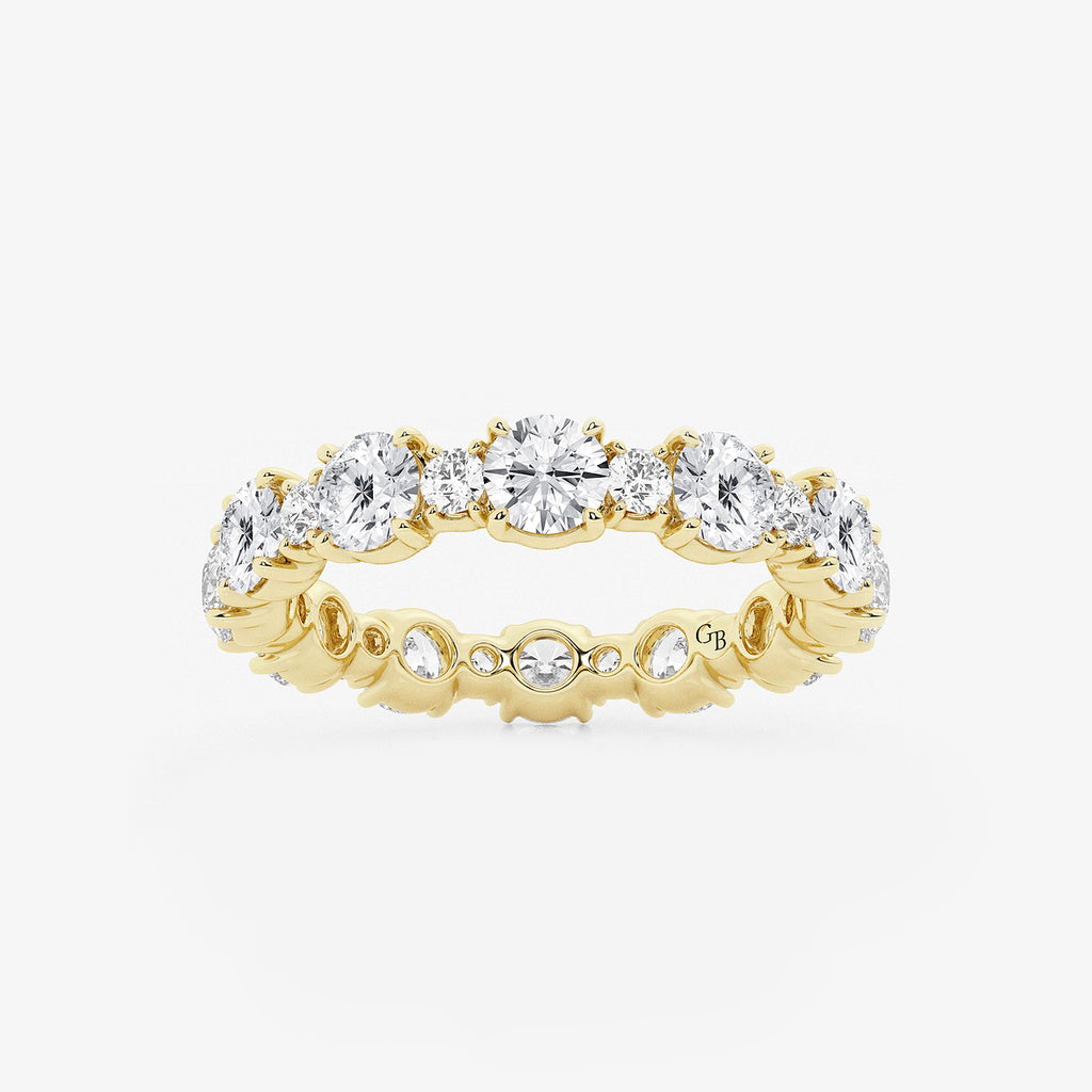 GWA069 - product video for 2 3/4 ctw Round Lab Grown Diamond Eternity Band - 3.7mm Width