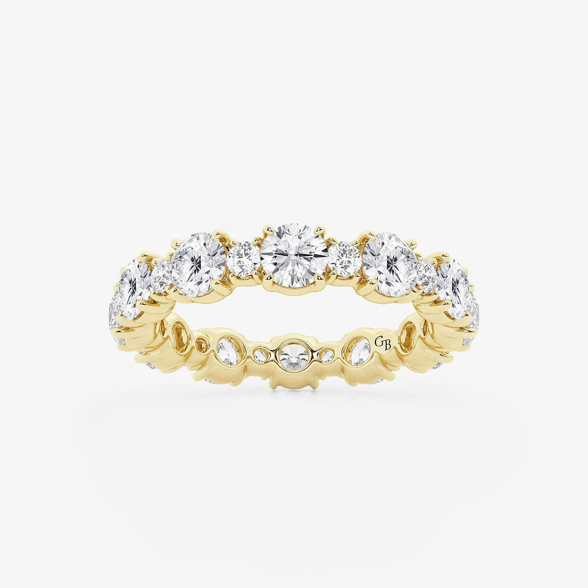 GWA069 - product video for 2 3/4 ctw Round Lab Grown Diamond Eternity Band - 3.7mm Width