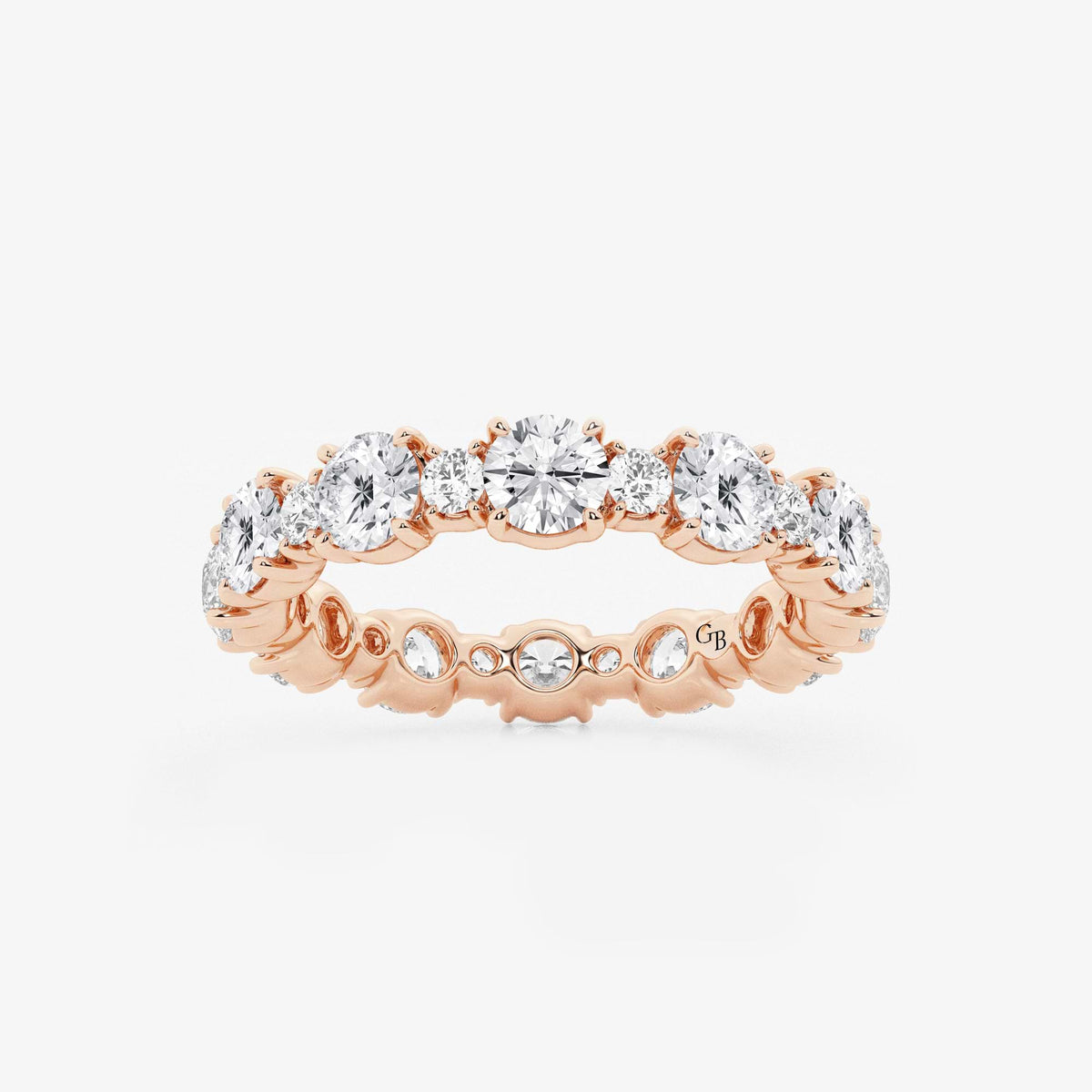 GWA069 - 2 3/4 ctw Round Lab Grown Diamond Eternity Band - 3.7mm Width