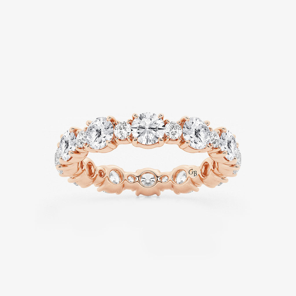 GWA069 - product video for 2 3/4 ctw Round Lab Grown Diamond Eternity Band - 3.7mm Width