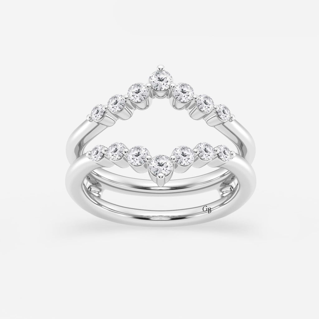 GWA070 - 1/2 ctw Round Lab Grown Diamond Floating Ring Enhancer