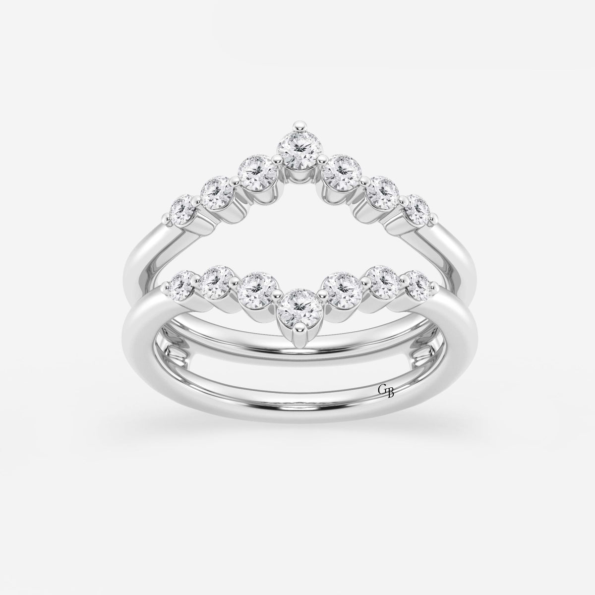 GWA070 - 1/2 ctw Round Lab Grown Diamond Floating Ring Enhancer