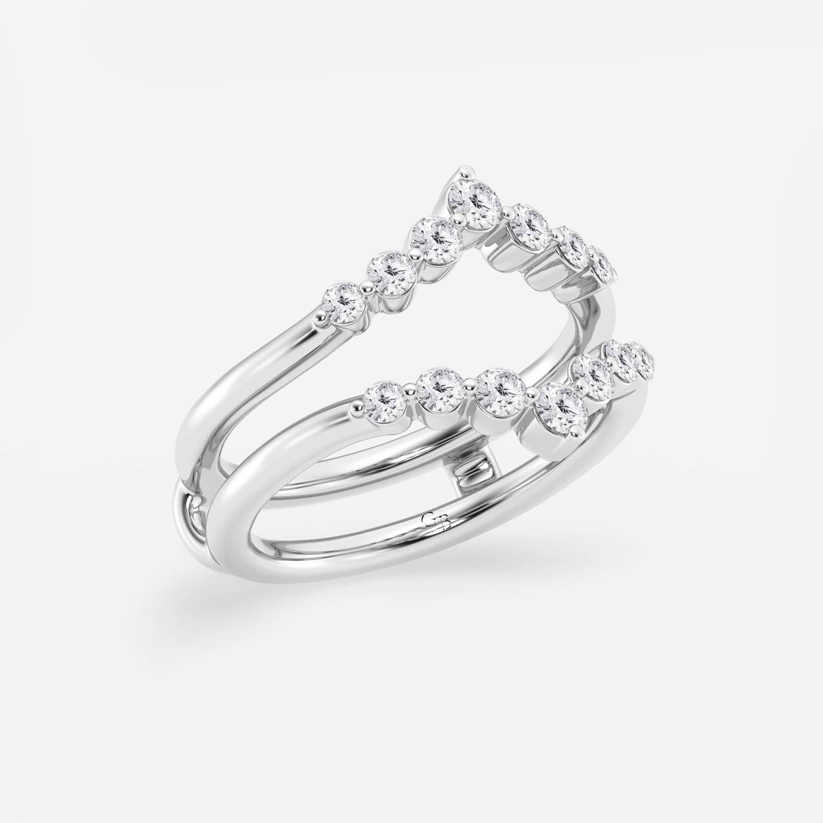 GWA070 - Additional Image 1 for  1/2 ctw Round Lab Grown Diamond Floating Ring Enhancer