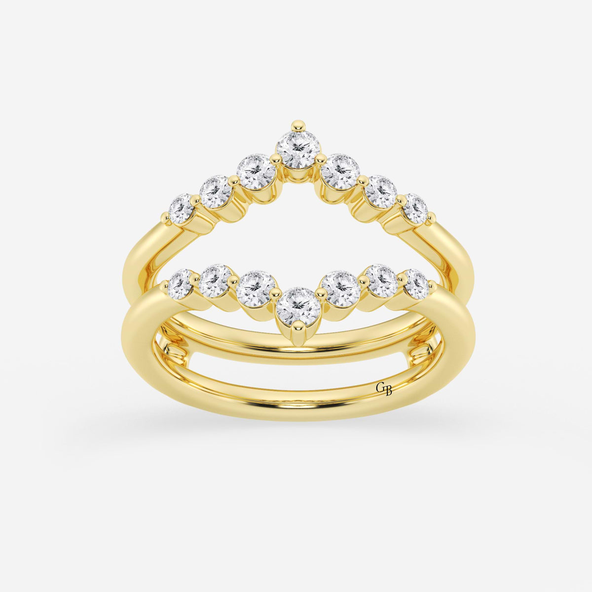 GWA070 - 1/2 ctw Round Lab Grown Diamond Floating Ring Enhancer