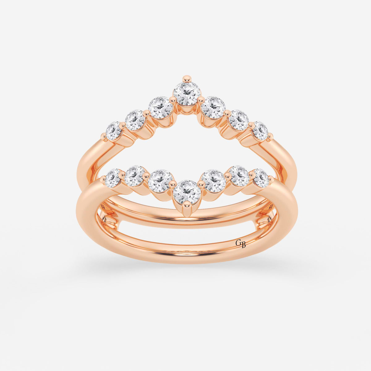 GWA070 - 1/2 ctw Round Lab Grown Diamond Floating Ring Enhancer