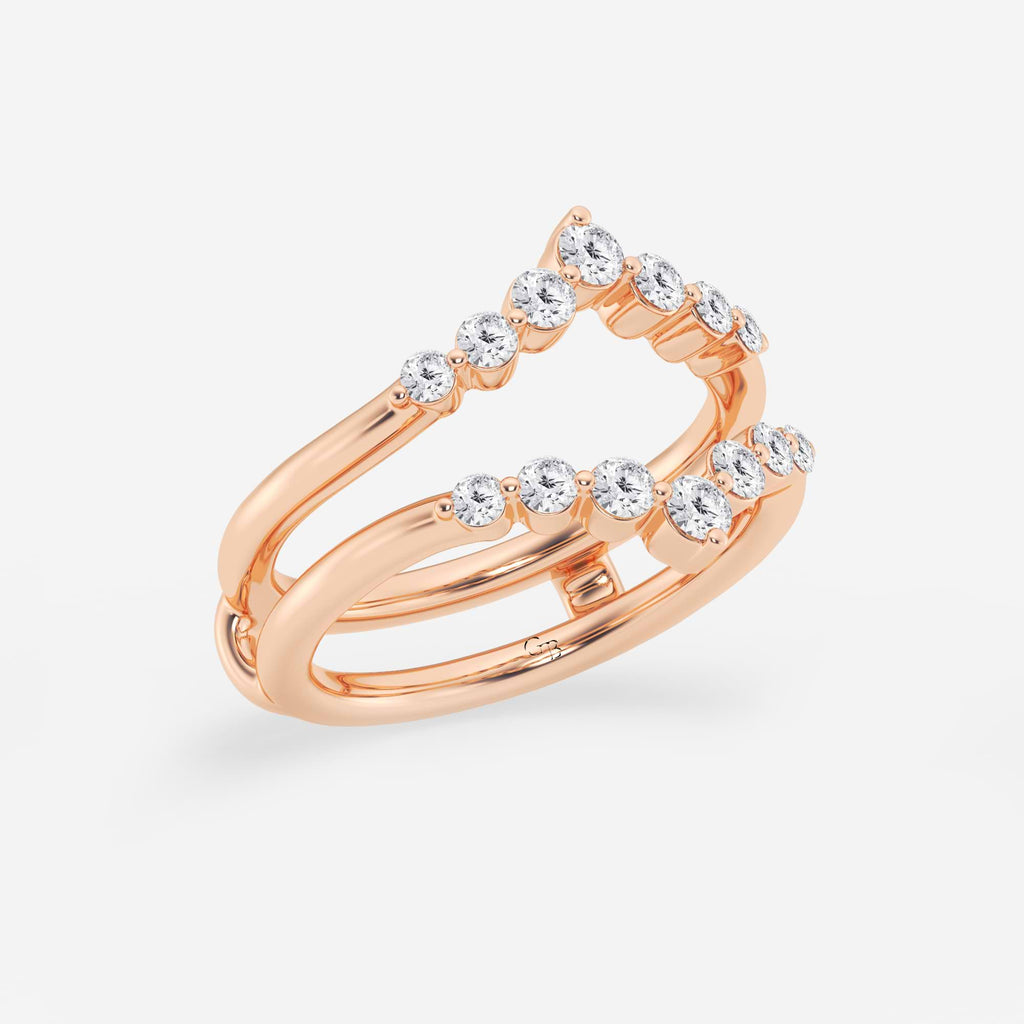 GWA070 - Additional Image 1 for  1/2 ctw Round Lab Grown Diamond Floating Ring Enhancer
