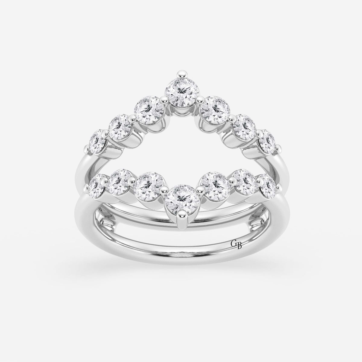 GWA070 - 1 ctw Round Lab Grown Diamond Floating Ring Enhancer