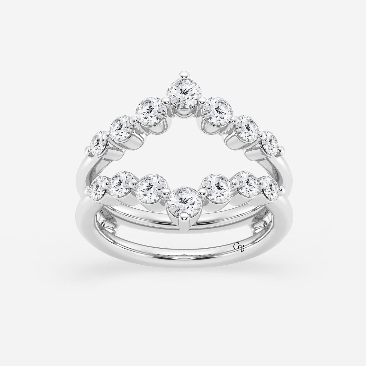GWA070 - product video for 1 ctw Round Lab Grown Diamond Floating Ring Enhancer