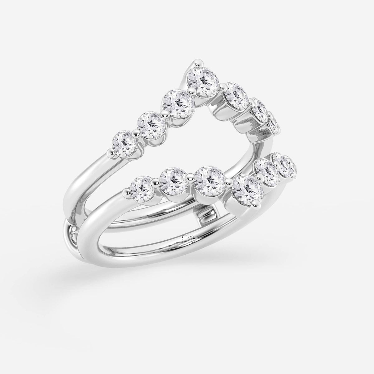 GWA070 - Additional Image 1 for  1 ctw Round Lab Grown Diamond Floating Ring Enhancer