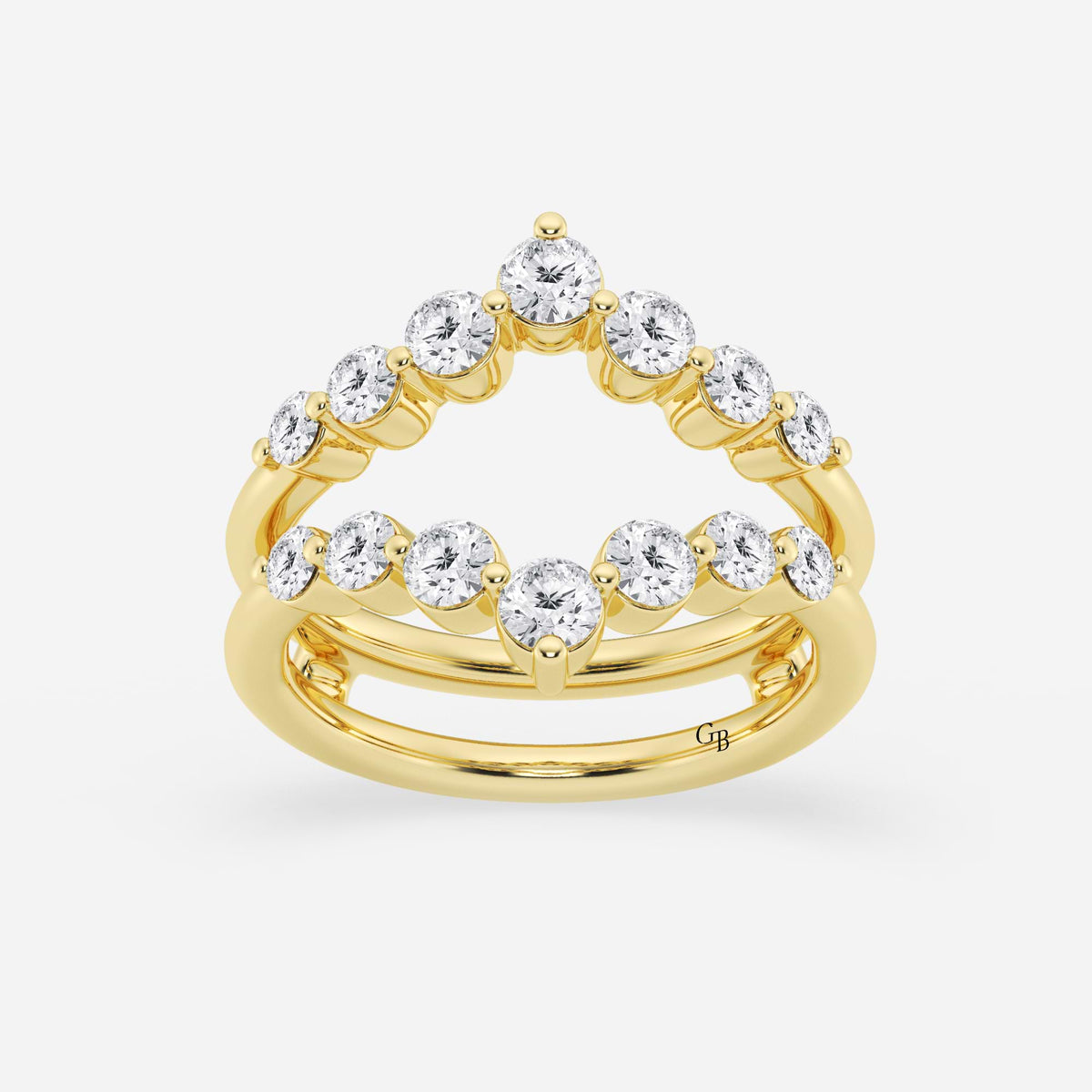 GWA070 - 1 ctw Round Lab Grown Diamond Floating Ring Enhancer