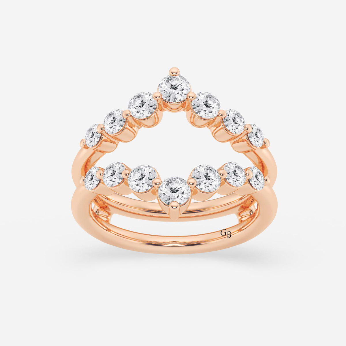 GWA070 - 1 ctw Round Lab Grown Diamond Floating Ring Enhancer