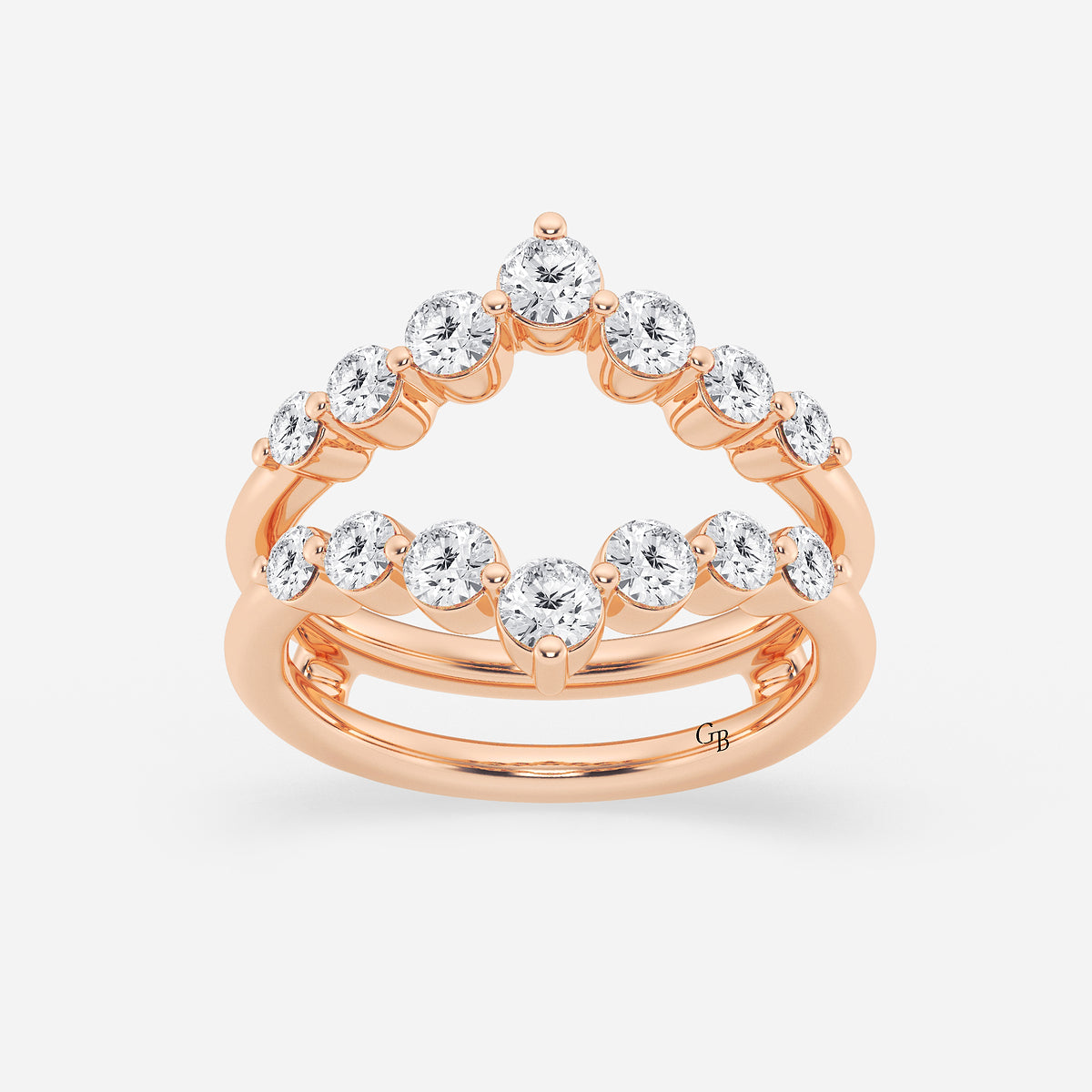 GWA070 - product video for 1 ctw Round Lab Grown Diamond Floating Ring Enhancer