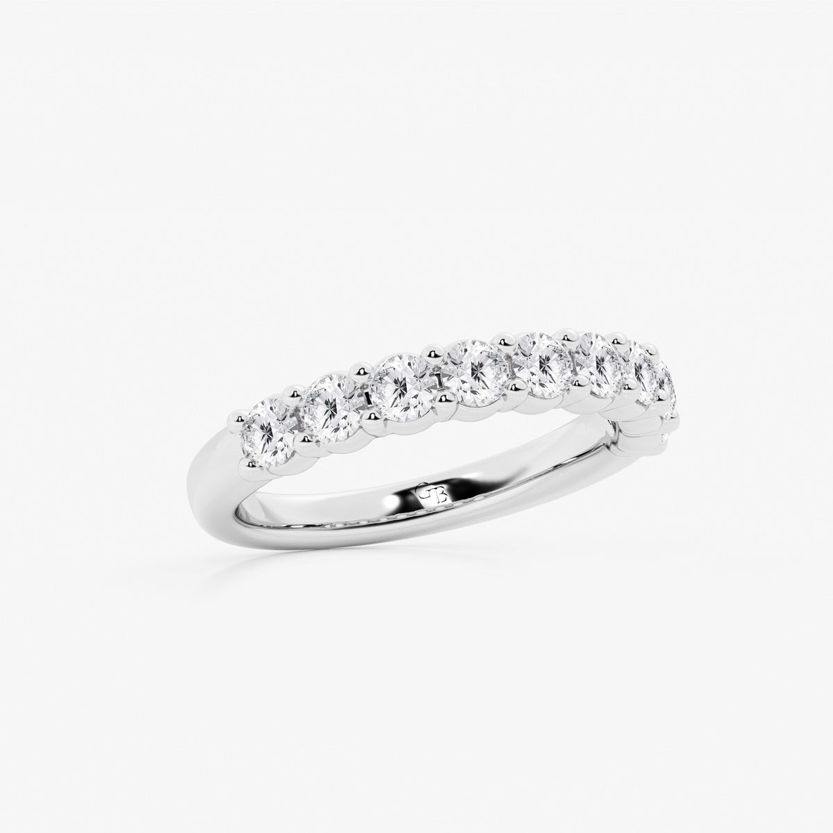 GWA071 - Additional Image 1 for  1 ctw Round Lab Grown Diamond Nine Stone Shared Prong Anniversary Band