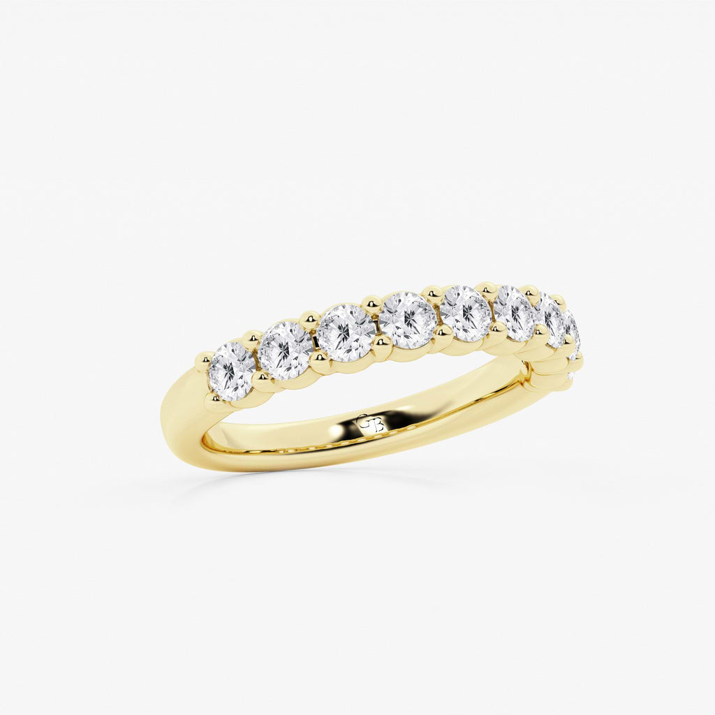 GWA071 - Additional Image 1 for  1 ctw Round Lab Grown Diamond Nine Stone Shared Prong Anniversary Band