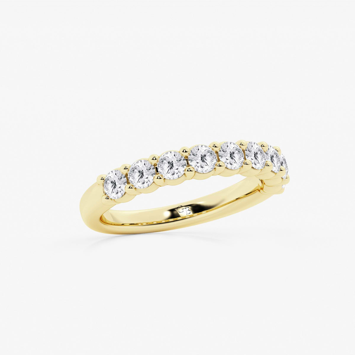 GWA071 - Additional Image 1 for  1 ctw Round Lab Grown Diamond Nine Stone Shared Prong Anniversary Band