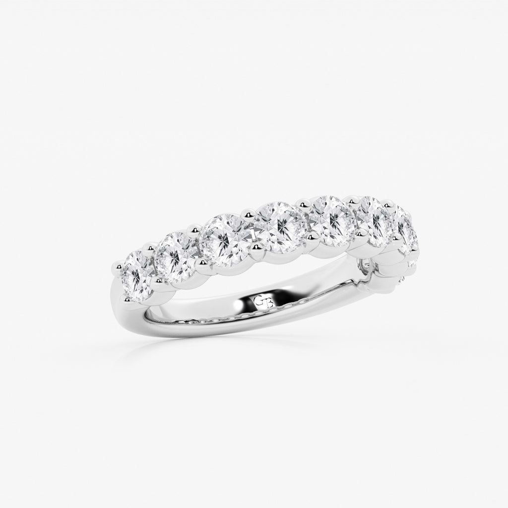 GWA071 - Additional Image 1 for  2 ctw Round Lab Grown Diamond Nine Stone Shared Prong Anniversary Band