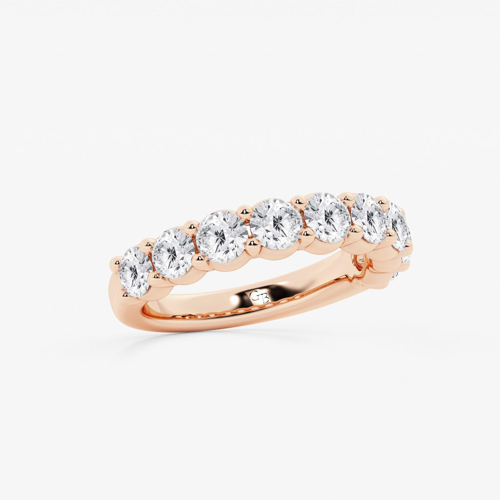 GWA071 - Additional Image 1 for  2 ctw Round Lab Grown Diamond Nine Stone Shared Prong Anniversary Band