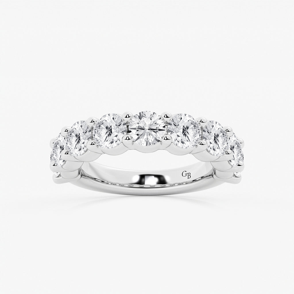 GWA071 - product video for 3 ctw Round Lab Grown Diamond Nine Stone Shared Prong Anniversary Band