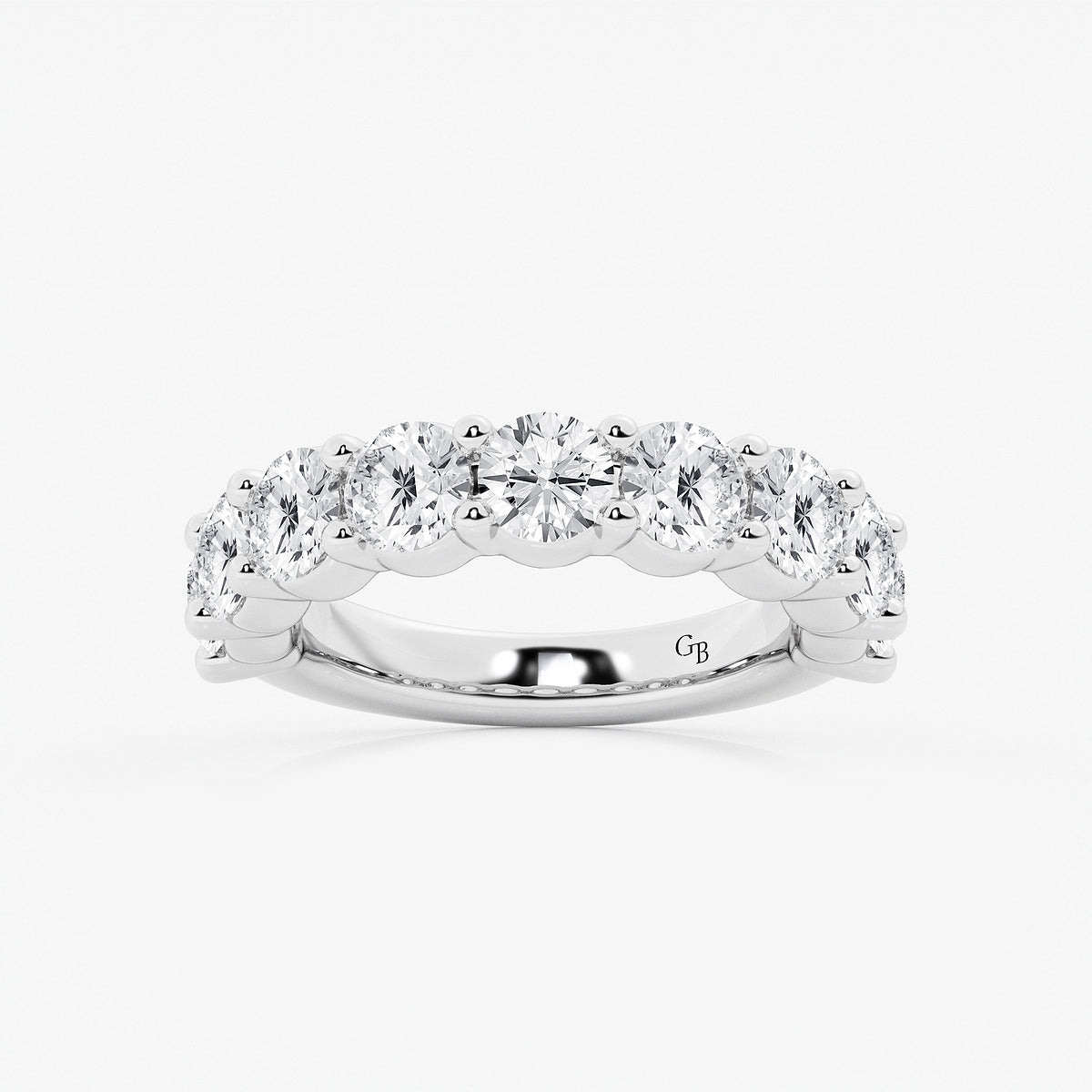 GWA071 - product video for 3 ctw Round Lab Grown Diamond Nine Stone Shared Prong Anniversary Band