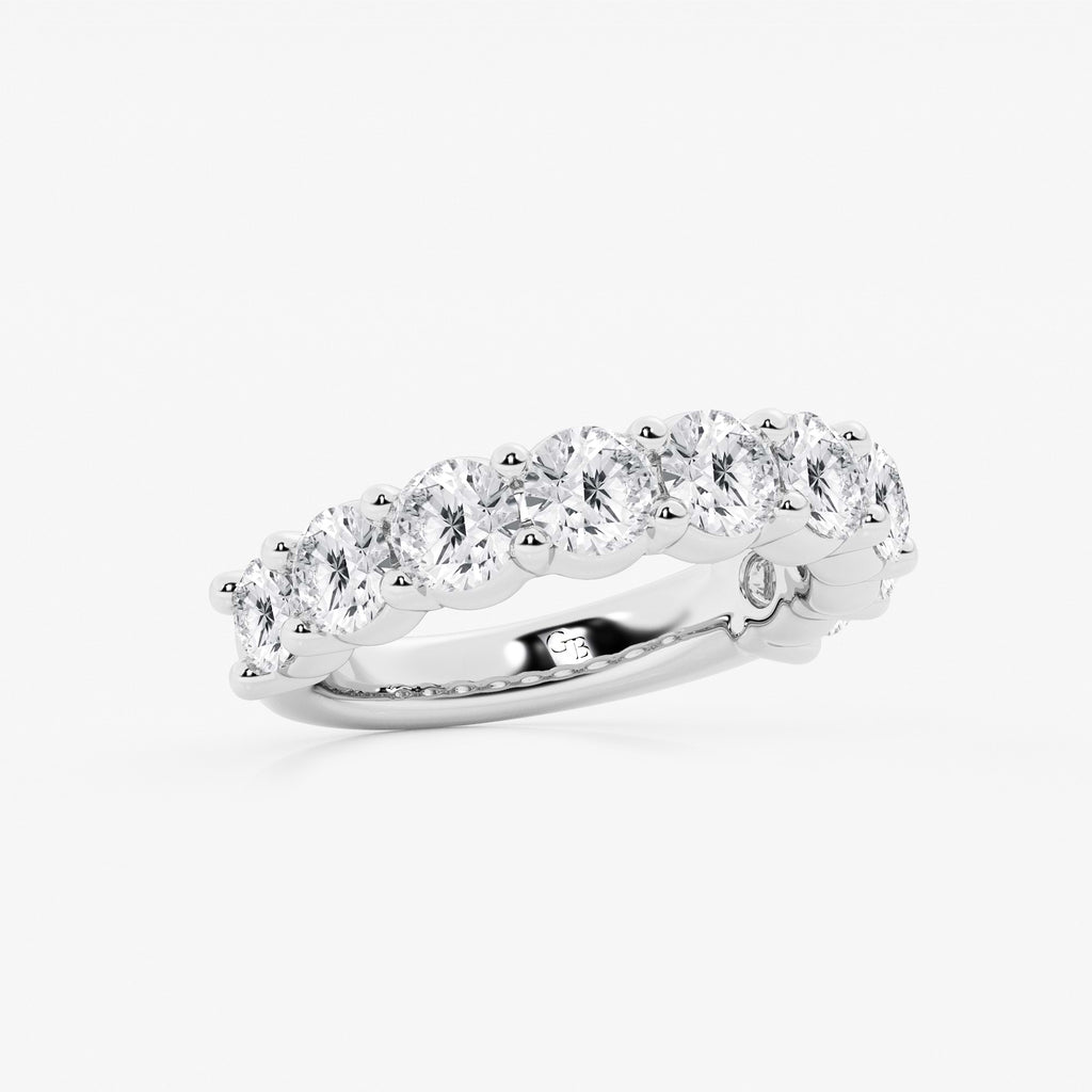 GWA071 - Additional Image 1 for  3 ctw Round Lab Grown Diamond Nine Stone Shared Prong Anniversary Band