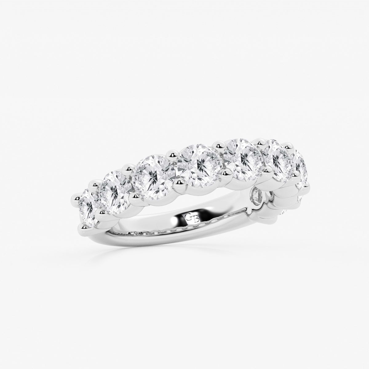 GWA071 - Additional Image 1 for  3 ctw Round Lab Grown Diamond Nine Stone Shared Prong Anniversary Band