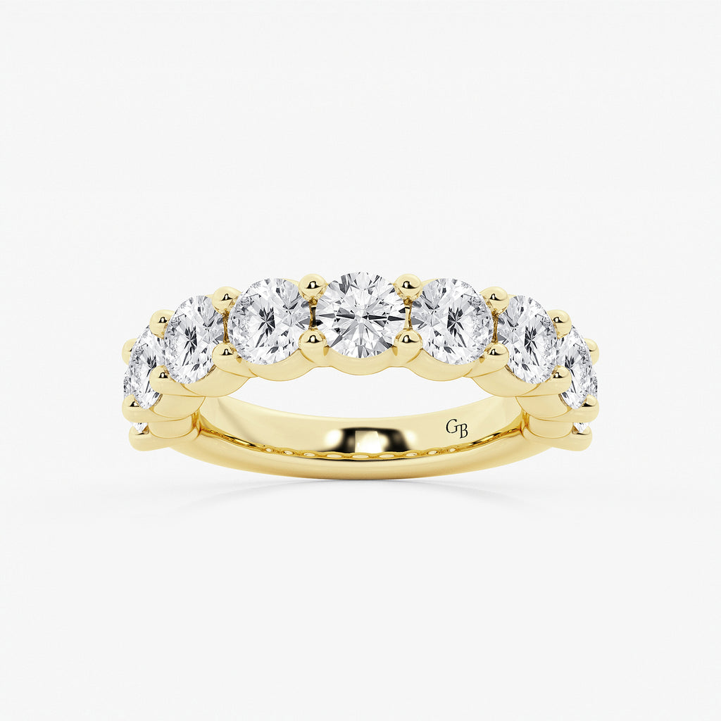 GWA071 - product video for 3 ctw Round Lab Grown Diamond Nine Stone Shared Prong Anniversary Band