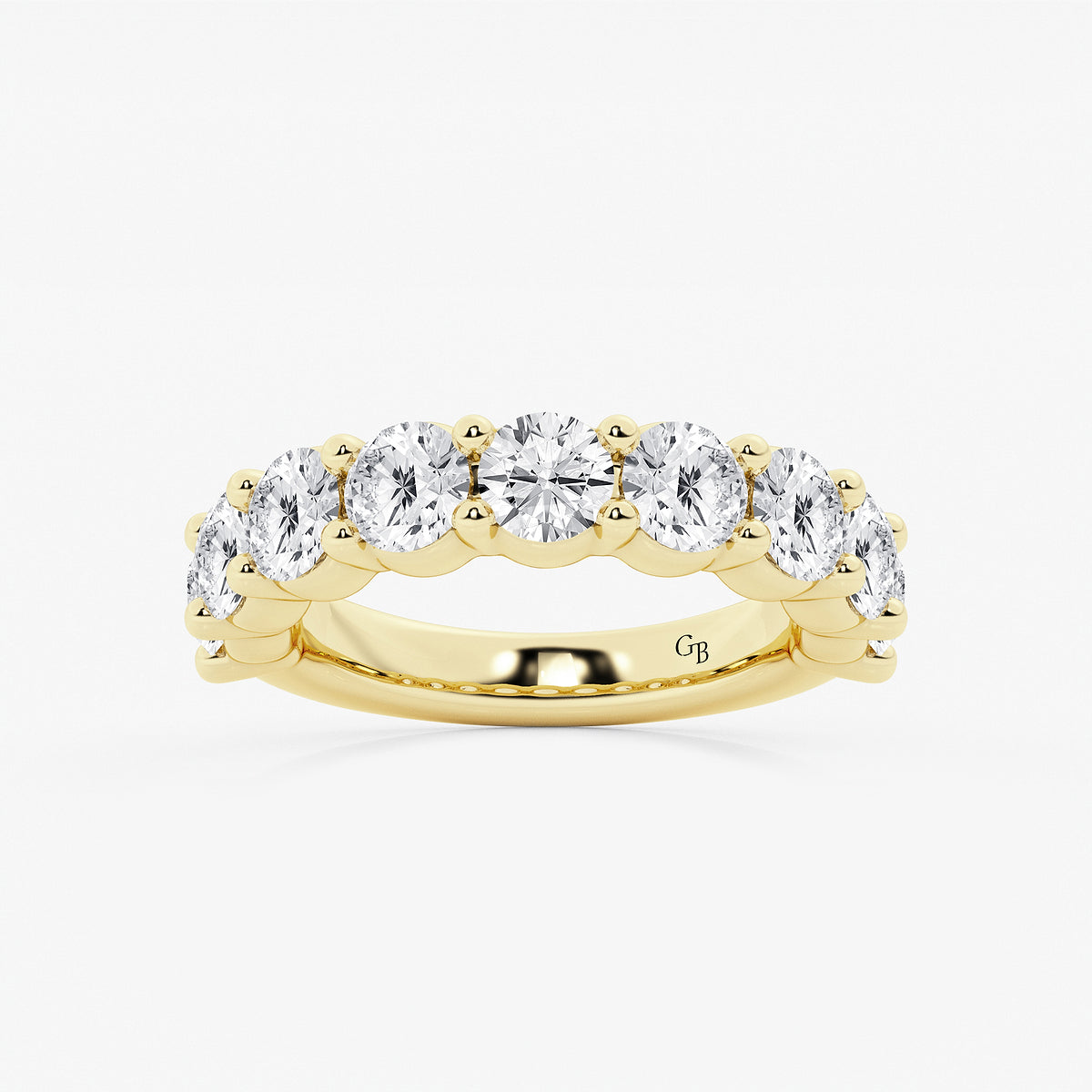 GWA071 - product video for 3 ctw Round Lab Grown Diamond Nine Stone Shared Prong Anniversary Band