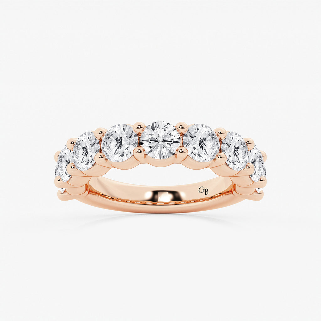 GWA071 - product video for 3 ctw Round Lab Grown Diamond Nine Stone Shared Prong Anniversary Band