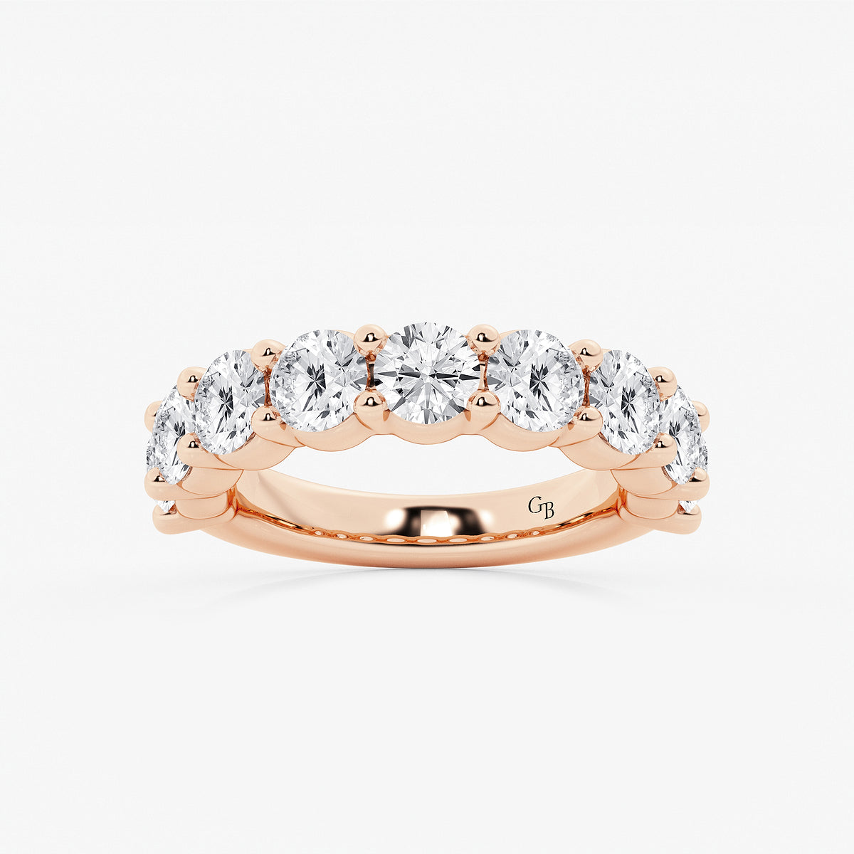 GWA071 - product video for 3 ctw Round Lab Grown Diamond Nine Stone Shared Prong Anniversary Band